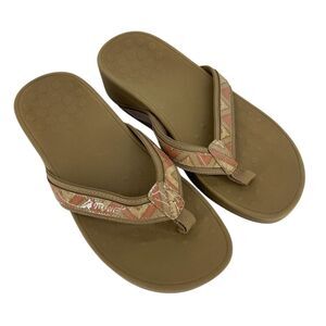 Vionic Hightide Women's Orthotic Platform Sandals Brown Size 6